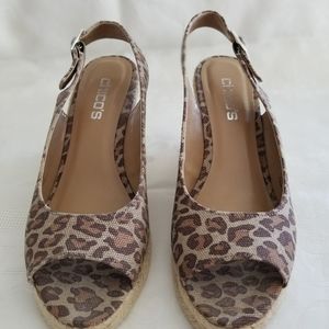 Chico's "Shirley" Leopard Print Espadrille NIB